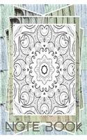 Notebook: Mandala Journal, Day of the Dead - Compostion Book - Cornell Notes - Green Mandala