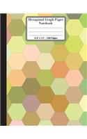 Hexagonal Graph Paper Notebook. 8.5" x 11". 120 Pages