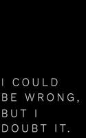 I Could Be Wrong But I Doubt It