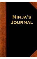 Ninja's Journal Vintage Style: (Notebook, Diary, Blank Book)(Scary Halloween Journals Notebooks Diaries)
