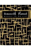 Homework Planner Weekly to Do List