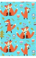 Journal Notebook Cute Foxes Pattern 3