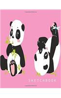 Sketchbook: Panda Sketchbook for Kids, 100 Blank Paper for Sketching, Doodling or Drawing, 8.5 X11: Volume 11 (Sketchbooks For Kids Creativity)