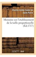 Memoire Sur l'Etablissement de la Taille Proportionelle