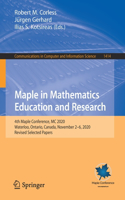 Maple in Mathematics Education and Research