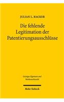 Die fehlende Legitimation der Patentierungsausschlusse