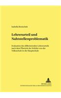 Lehrerurteil Und Nahtstellenproblematik