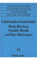 Boris Blachers Variable Metrik Und Ihre Ableitungen
