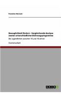 Beweglichkeit fördern - Vergleichende Analyse zweier unterschiedlicher Dehnungsprogramme: Bei Jugendlichen zwischen 16 und 18 Jahren(German)