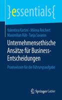 Unternehmensethische Ansätze Für Business-Entscheidungen