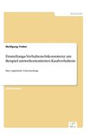 Einstellungs-Verhaltens-Inkonsistenz am Beispiel umweltorientierten Kaufverhaltens