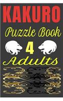 KAKURO Puzzle Book 4 Adults