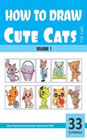 How to Draw Cute Cats for Kids - Volume 1