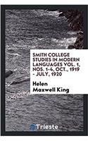 SMITH COLLEGE STUDIES IN MODERN LANGUAGE