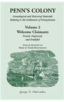Penn's Colony, Genealogical and Historical Materials Relating to the Settlement of Pennsylvania, Volume 2