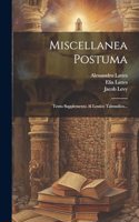 Miscellanea Postuma