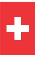 Switzerland Flag Notebook - Swiss Flag Book - Switzerland Travel Journal: Medium College-Ruled Journey Diary, 110 page, Lined, 6x9 (15.2 x 22.9 cm)