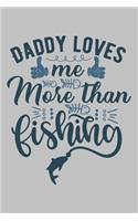 Daddy Loves Me More than Fishing: Fishing Journal Complete Fisherman's Log Book With Prompts, Records Details of Fishing Trip, Including Date, Time, Location, Weather Conditions, Wat