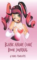 Blank Anime Comic Book Journal