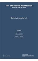 Defects in Materials: Volume 209