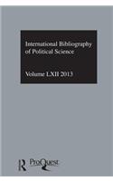 Ibss: Political Science: 2013 Vol.62