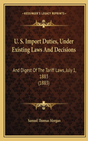 U. S. Import Duties, Under Existing Laws And Decisions