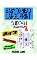 Easy To Read Large Print Sudoku: Volume 2