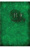 Monogram B Notebook: Blank Journal Diary Log