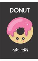 donut cake notes