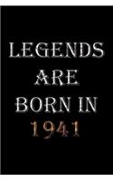 Legends Are Born In 1941 Notebook: Lined Notebook/Journal Gift 120 Pages, 6x9 Soft Cover, Matte Finish