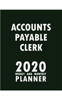 Accounts Payable Clerk 2020 Weekly and Monthly Planner