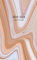 2020-2024 Monthly Planner: Large Five Year Planner (Marble Pattern)