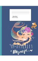 I'm Actually a Mermaid: Mermaid Composition Notebook Wide Ruled Paper