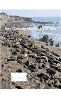 Seal Colony On Rocky Shore collegeruledlinepaper Composition Book: Seal fans, composition book to keep notes, school suppies, journal used for notes, student and teacher use