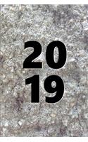 2019 Daily Planner Large Font Block Style Engraved Carved Stone 384 Pages: 2019 Planners Calendars Organizers Datebooks Appointment Books Agendas
