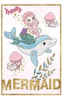 Trinity Mermaid: Wide Ruled Composition Book Diary Lined Journal