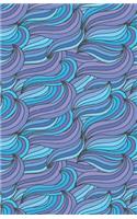 Journal Notebook Abstract Waves Blues