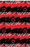 Journal Notebook Red Lips - Abstract Red and Black Pattern: Blank Journal To Write In, Unlined For Journaling, Writing, Planning and Doodling, For Women, Men, Kids, 160 Pages, Easy To Carry Size