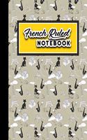 French Ruled Notebook: French Ruled Paper, Seyes Pads, Cute Paris & Music Cover, 8.5" x 11", 200 pages(39 French Ruled Notebooks)