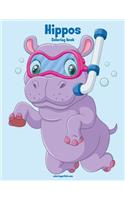 Hippos Coloring Book 1: (1 Hippos)