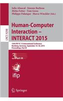 Human-Computer Interaction - Interact 2015