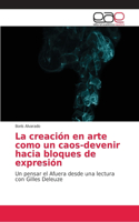 creación en arte como un caos-devenir hacia bloques de expresión