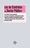 Ley de Contratos del Sector Publico: Ley 9/2017, de 8 de noviembre, por la que se transponen elordenamiento juridico espanol las Directivas del ... y 2014/24/UE, de 26 de febrero de 2014.