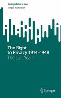 Right to Privacy 1914-1948: The Lost Years