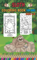 sloth coloring book for kids ages 4-8