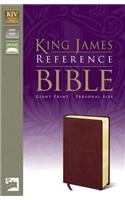 KJV, Reference Bible, Giant Print, Personal Size, Bonded Leather, Burgundy, Red Letter Edition