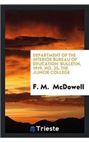 DEPARTMENT OF THE INTERIOR BUREAU OF EDU