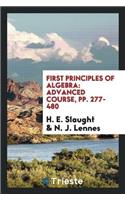 First Principles of Algebra