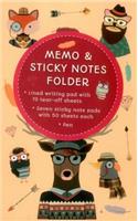 Memo & Sticky Notes Folder: Hipster Animals: Small Folder Containing 7 Sticky Notepads, a Tear-Off Lined Writing Pad, and Gel Pen(English)