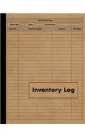 Inventory Log: Large Inventory Log Book - 120 Pages for Business and Home - Perfect Bound